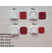 "Latvian signs, style 2",  set of 4 cutters, one clay cutter or FULL set