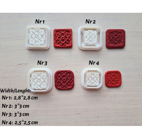 "Latvian signs, style 2",  set of 4 cutters, one clay cutter or FULL set