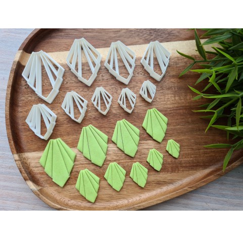 "Earring, style 4, art deco", set of 9 cutters, one clay cutter or FULL set