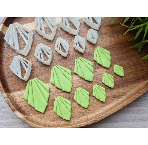 "Earring, style 4, art deco", set of 9 cutters, one clay cutter or FULL set