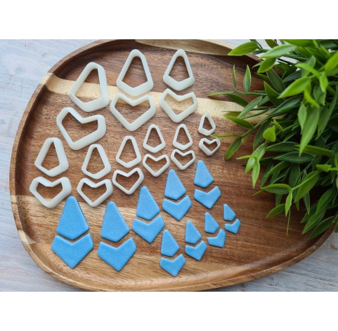 "Earring, style 5, arrow, 2 parts", set of 9 cutters, one clay cutter or FULL set