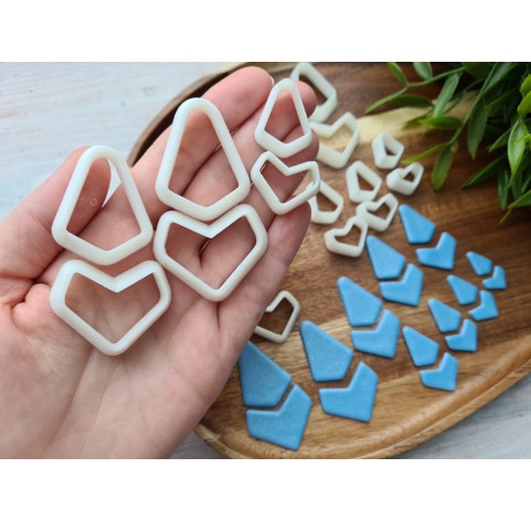 "Earring, style 5, arrow, 2 parts", set of 9 cutters, one clay cutter or FULL set