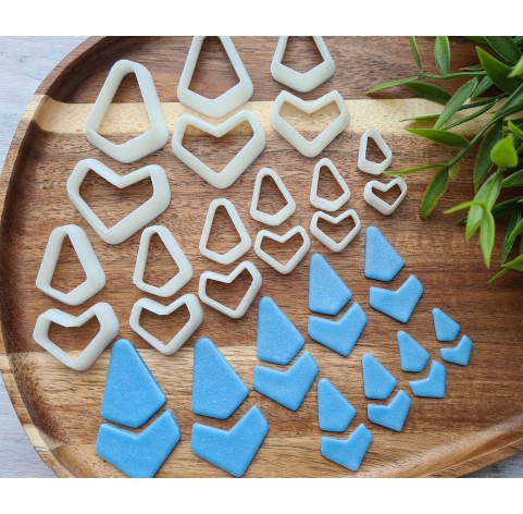 "Earring, style 5, arrow, 2 parts", set of 9 cutters, one clay cutter or FULL set