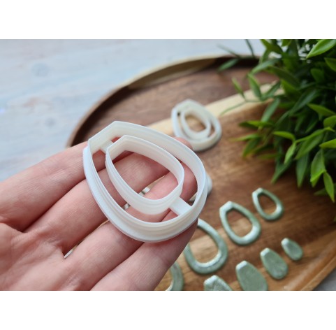 "Earring, style 12", set of 4 cutters, one clay cutter or FULL set