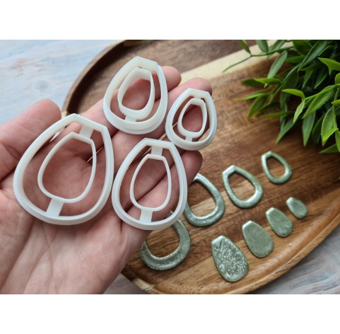 "Earring, style 12", set of 4 cutters, one clay cutter or FULL set