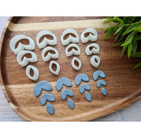 "Earring, style 20, 3 parts", set of 4 cutters, one clay cutter or FULL set
