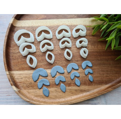 "Earring, style 20, 3 parts", set of 4 cutters, one clay cutter or FULL set