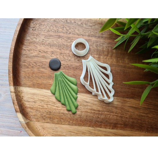 "Earring, style 10, scallop, 2 parts set"