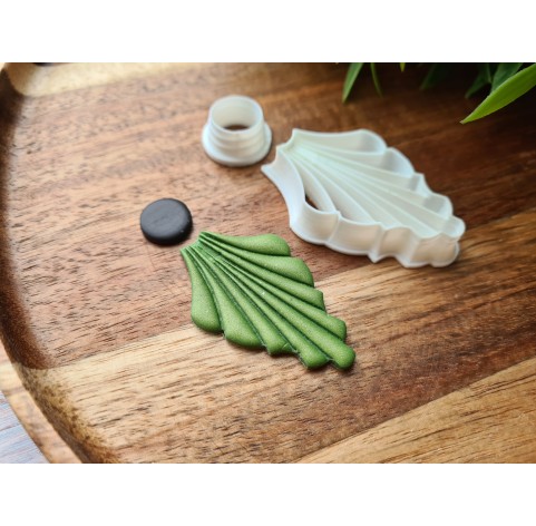 "Earring, style 10, scallop, 2 parts set"