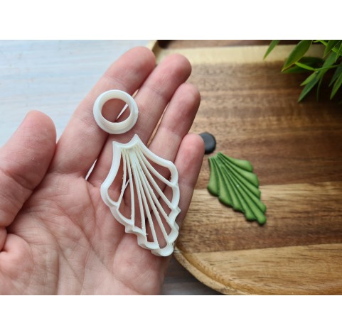 "Earring, style 10, scallop, 2 parts set"