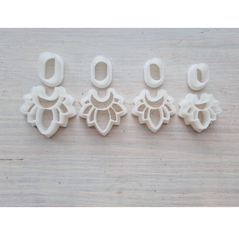 "Earring, style 22, 2 parts", set of 4 cutters, one clay cutter or FULL set