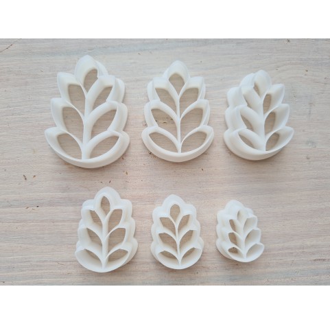 "Earring, style 24", set of 6 cutters, one clay cutter or FULL set