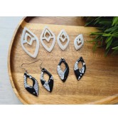 "Earring, style 25", set of 4 cutters, one clay cutter or FULL set