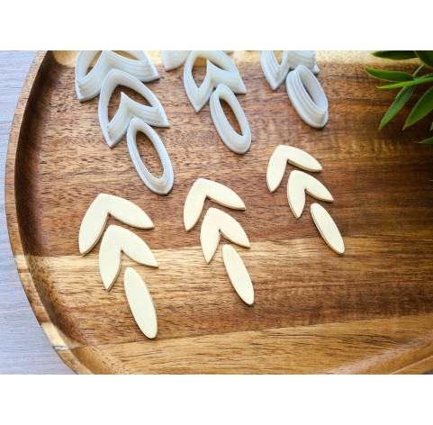 "Earring, style 13, 3 parts", set of 3 cutters, one clay cutter or FULL set