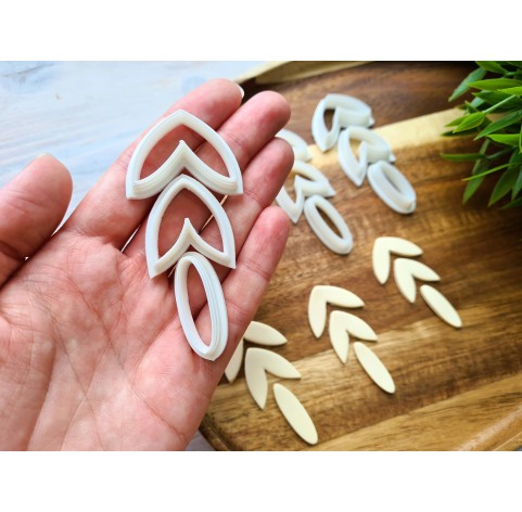 "Earring, style 13, 3 parts", set of 3 cutters, one clay cutter or FULL set