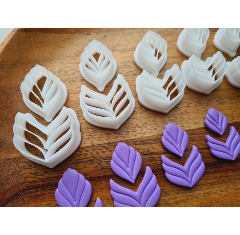 "Earring, style 31, 2 parts", set of 5 cutters, one clay cutter or FULL set