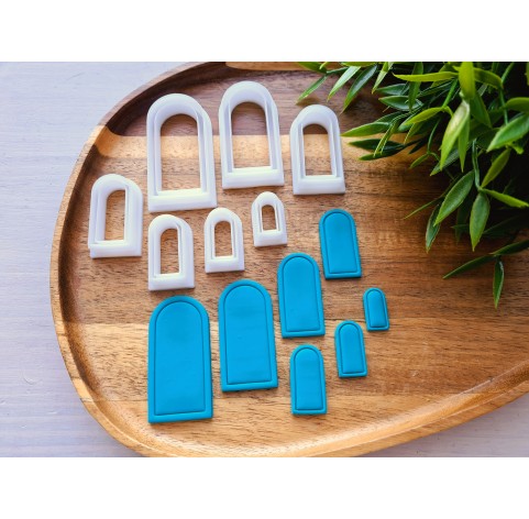 "Earring, style 31, arch", set of 7 cutters, one clay cutter or FULL set