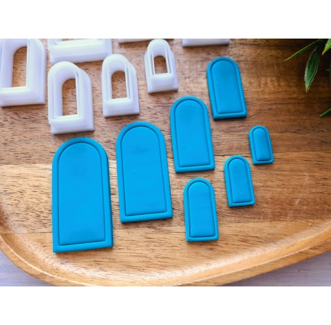 "Earring, style 31, arch", set of 7 cutters, one clay cutter or FULL set