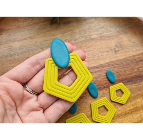 "Earring, style 35, 2 parts", set of 7 cutters, one clay cutter or FULL set