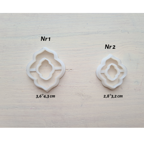 "Earring, style 37", set of 2 cutters, one clay cutter or FULL set