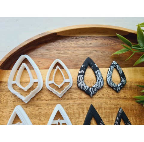 "Earring, style 49, 2 parts", set of 3 cutters, one clay cutter or FULL set
