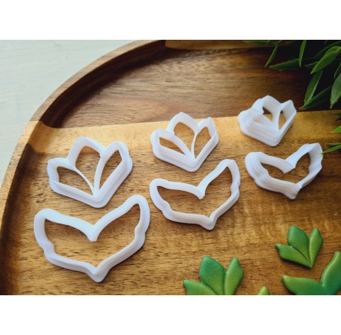 "Earring, style 50, 2 parts", set of 3 cutters, one clay cutter or FULL set