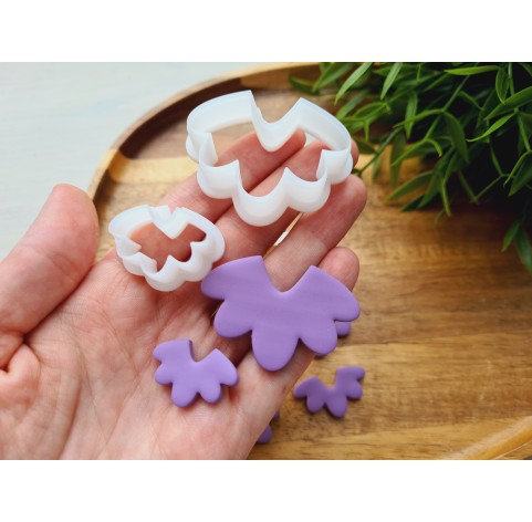 "Earring, style 53", set of 5 cutters, one clay cutter or FULL set