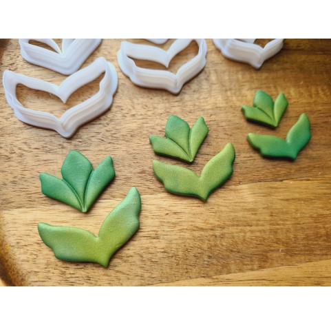 "Earring, style 50, 2 parts", set of 3 cutters, one clay cutter or FULL set
