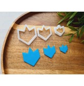 "Earring, style 52", set of 3 cutters, one clay cutter or FULL set