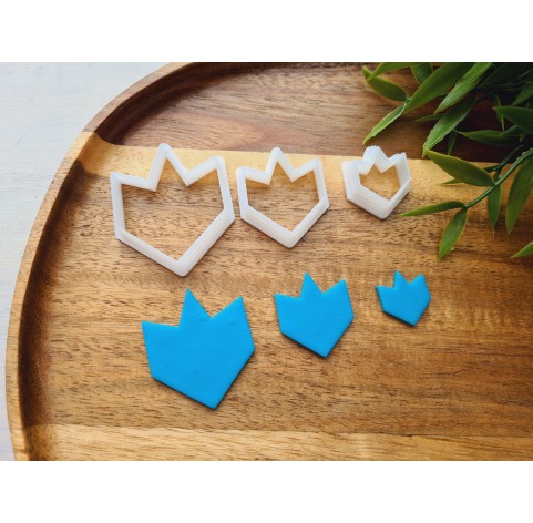 "Earring, style 52", set of 3 cutters, one clay cutter or FULL set