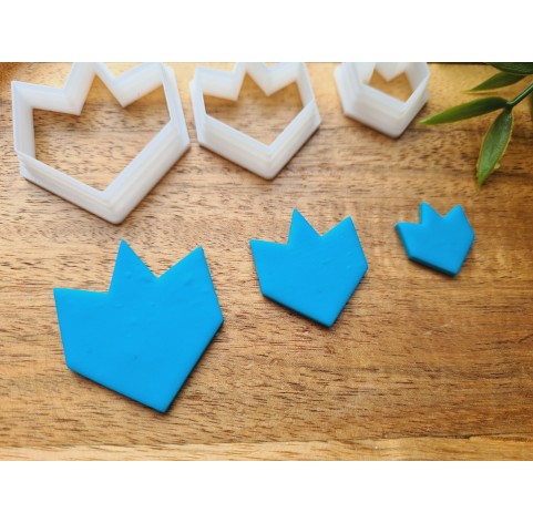 "Earring, style 52", set of 3 cutters, one clay cutter or FULL set