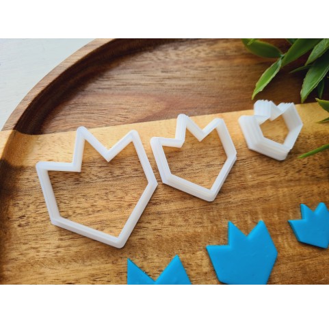 "Earring, style 52", set of 3 cutters, one clay cutter or FULL set