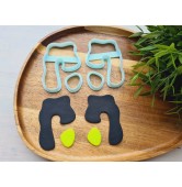 "Earring, style 54, 2 parts, set of 2 cutters"