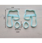 "Earring, style 54, 2 parts, set of 2 cutters"