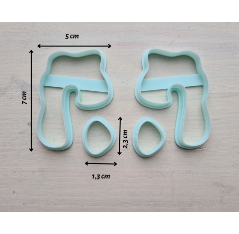 "Earring, style 54, 2 parts, set of 2 cutters"