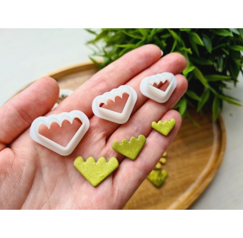 "Earring, style 55, stylized flower, 3 parts", set of 3 cutters, one clay cutter or FULL set