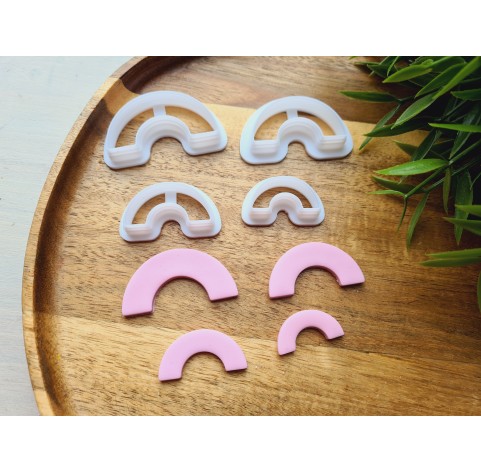 "Earring, style 63, arch", set of 4 cutters, one clay cutter or FULL set