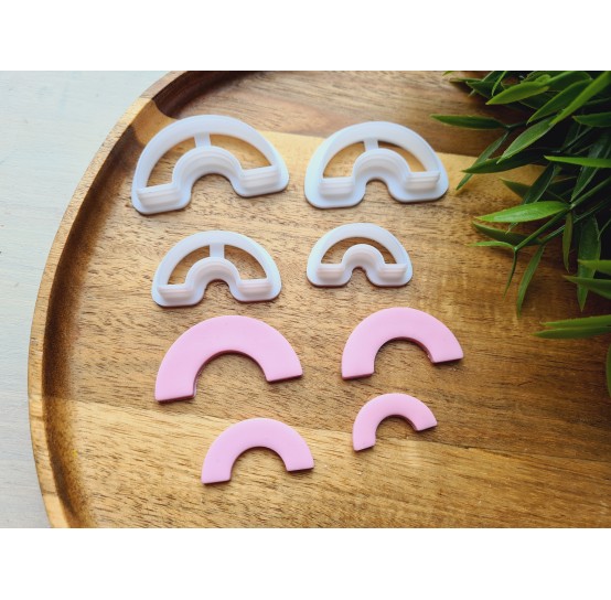 "Earring, style 63, arch", set of 4 cutters, one clay cutter or FULL set