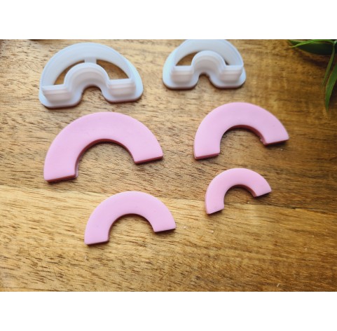 "Earring, style 63, arch", set of 4 cutters, one clay cutter or FULL set