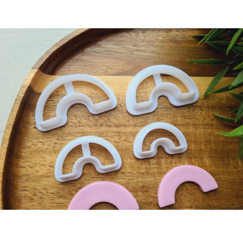 "Earring, style 63, arch", set of 4 cutters, one clay cutter or FULL set