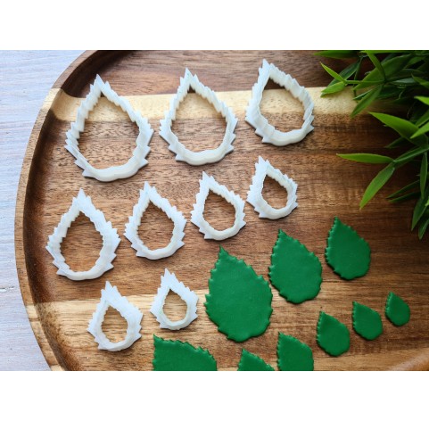 "Mint leaf", set of 9 cutters, one clay cutter or FULL set