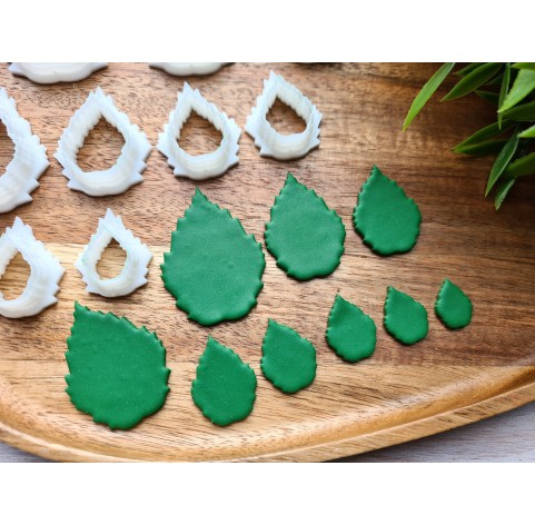 "Mint leaf", set of 9 cutters, one clay cutter or FULL set