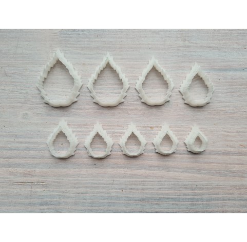 "Mint leaf", set of 9 cutters, one clay cutter or FULL set