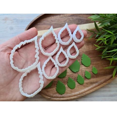 "Raspberry leaf", set of 9 cutters, one clay cutter or FULL set