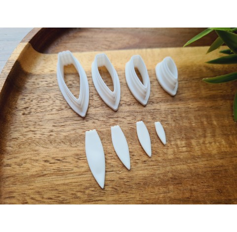 "Chamomile petal", set of 4 cutters, one clay cutter or FULL set