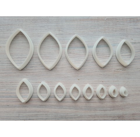 "Leaf, style 1", set of 13 cutters, one clay cutter or FULL set