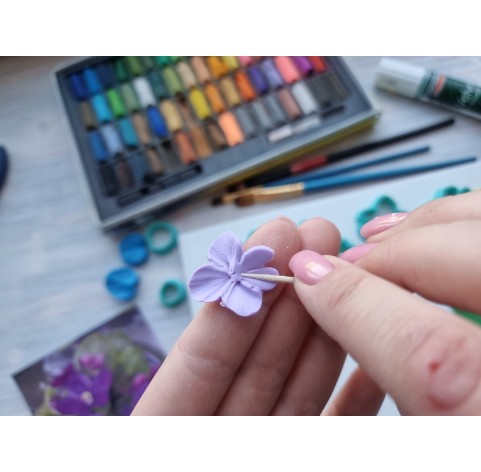 "Violet flower", set of 6 cutters, one clay cutter or FULL set