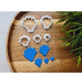 "Cornflower, style 1", set of 5 cutters, one clay cutter or FULL set