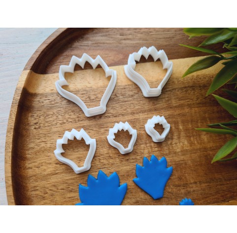 "Cornflower, style 1", set of 5 cutters, one clay cutter or FULL set