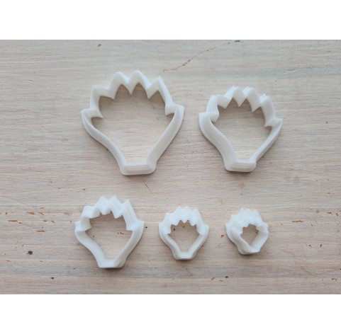 "Cornflower, style 1", set of 5 cutters, one clay cutter or FULL set